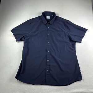 7 Diamonds Shirt Mens XXL Navy Blue Grant 4-Way Stretch Performance Shirt